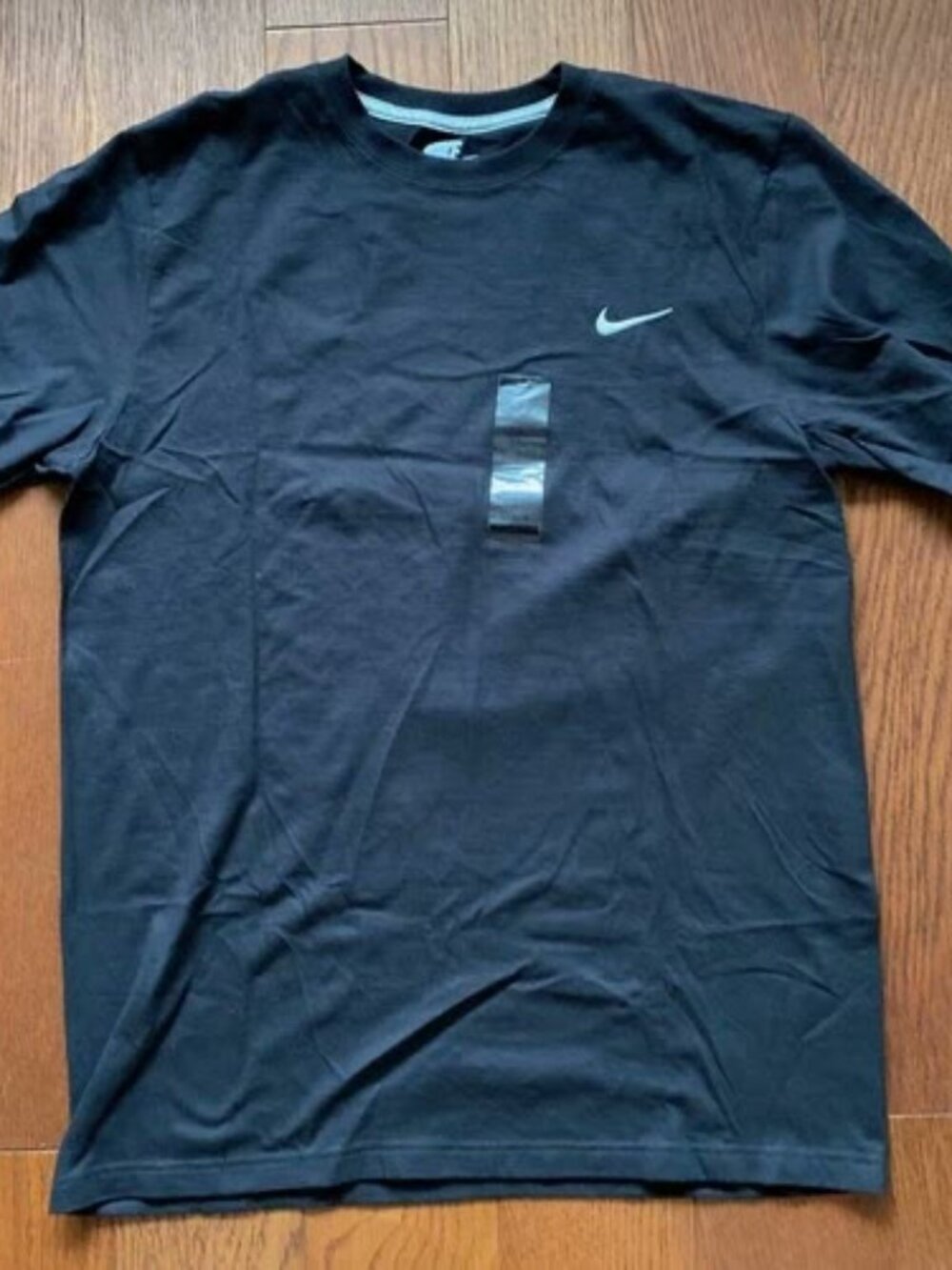 Nike Men's Black Cotton T-Shirt — Regular Fit, Size L